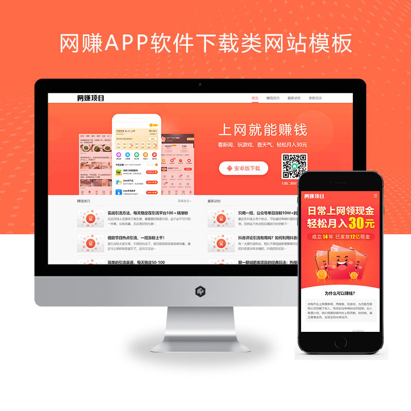 网赚 APP 软件应用软件官网网站演示