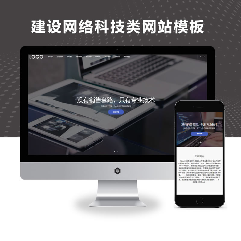 响应式网络科技类网站演示