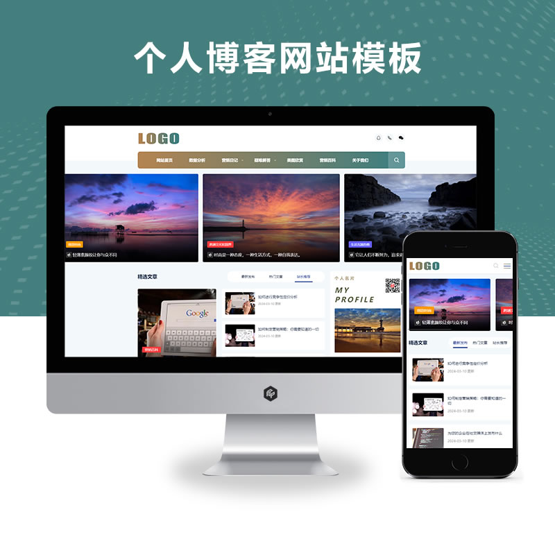 响应式营销技术个人博客网站演示