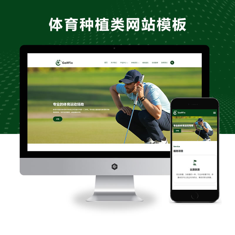 高尔夫球场体育运动场网站演示